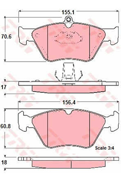 TRW Set plăcuțe de frână, frână cu disc GDB1166