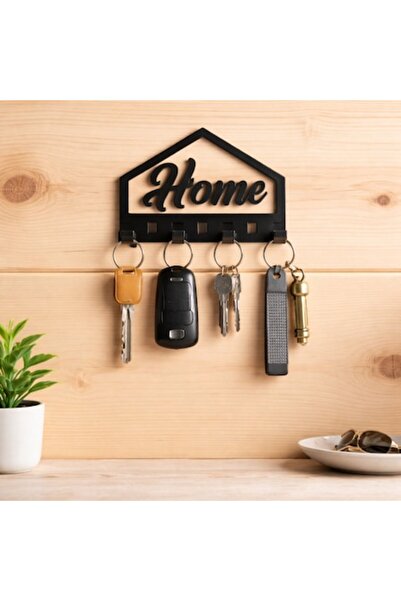 OEM Home text key holder, minimalist design, 3D printed, 11 X 11 X 0.75 cm, f...