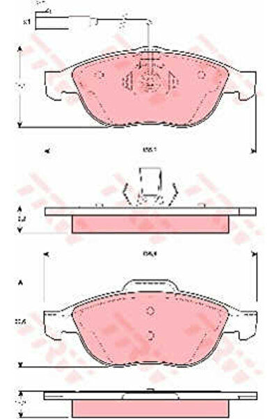TRW Set plăcuțe de frână, frână cu disc GDB1444