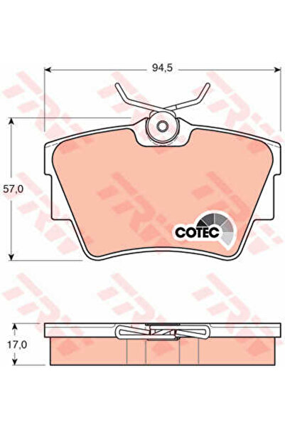 TRW Σετ τακάκια, δισκόφρενα GDB1479