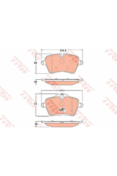 TRW Set plăcuțe de frână, frână cu disc GDB1712