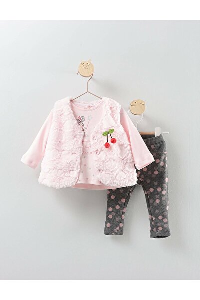 MiniKids Σετ 3 τεμαχίων Little Star ροζ μοντέλο 80 (9-12 μηνών)