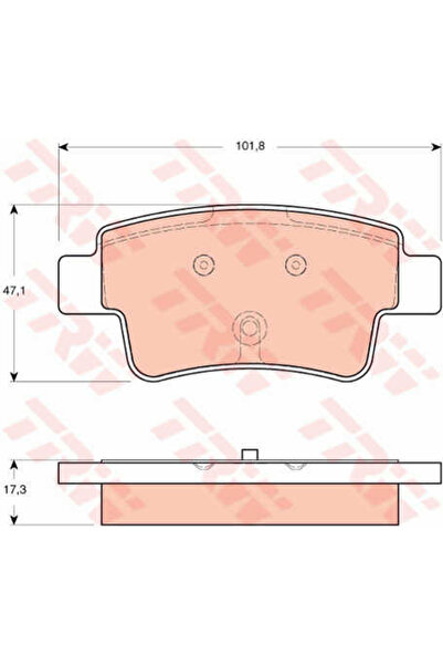 TRW Σετ τακάκια, δισκόφρενα GDB1714