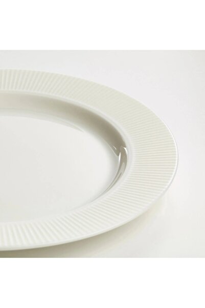 IKEA QUİCK 4 Adet Tatlı Tabağı Çap 22 Cm Çizgi Desenli Pasta Tabağı Seti Feld...