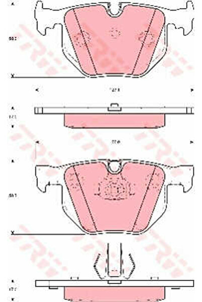 TRW Plăcuțe de frână spate BMW E65 E66