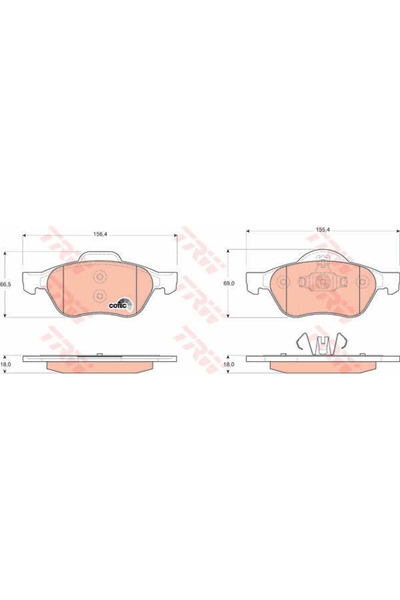 TRW Set plăcuțe de frână, frână cu disc GDB1687