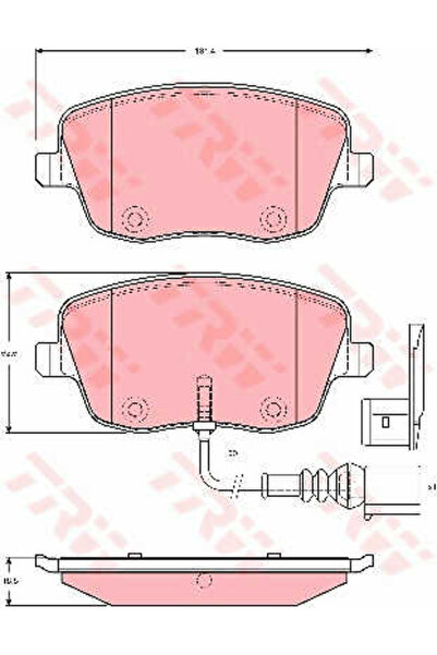 TRW Σετ τακάκια φρένων, δισκόφρενα Gdb1472 Seat Ibiza III Skoda Fabia I/Fabia...