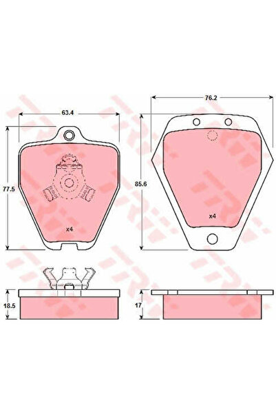 TRW Set plăcuțe de frână, frână cu disc GDB1323