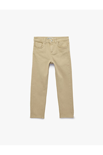 Koton Памучни панталони с джобове и прав крак