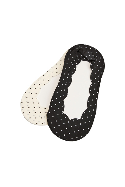 ESOTIQ Women's Ballerina Socks 2-Pack No-Show Invisible Super Short Lightweig...