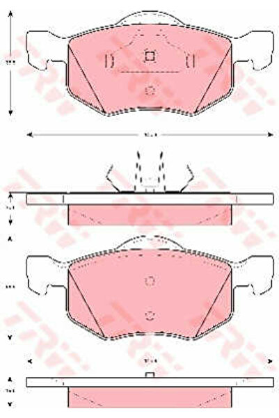 TRW Set plăcuțe de frână, frână cu disc GDB1497