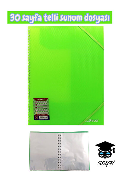 SEYFİKİRTASİYE a4 ebat spiralli sunum dosyası 30 yaprak plastik kapak