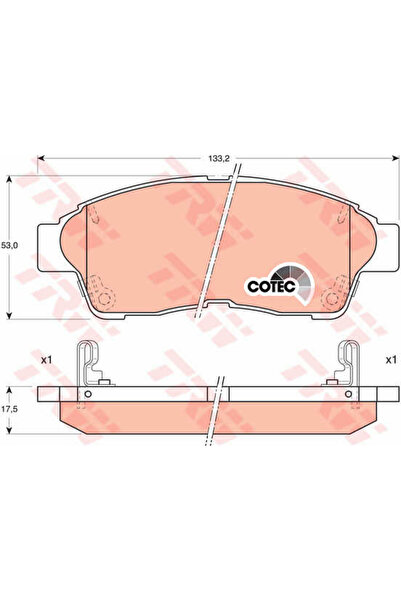 TRW Set plăcuțe de frână, frână cu disc GDB1143