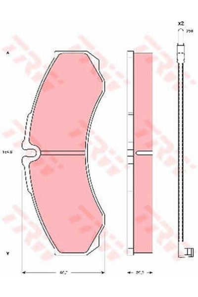TRW Brake Pad Set, disc brake GDB1609