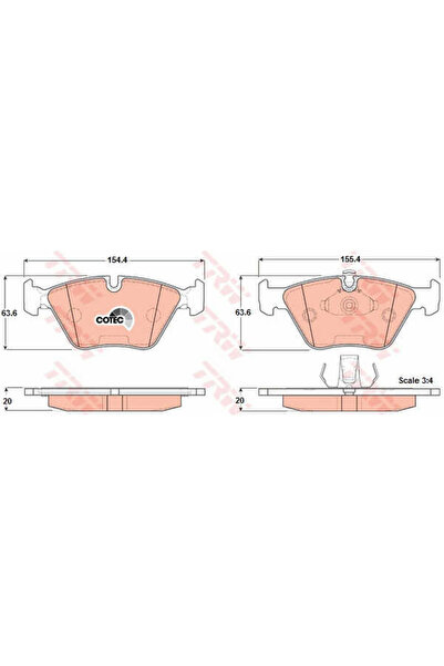 TRW Set Placute Frana,Frana Disc Gdb1404 Bmw 3 Cupe/5/5 Touring