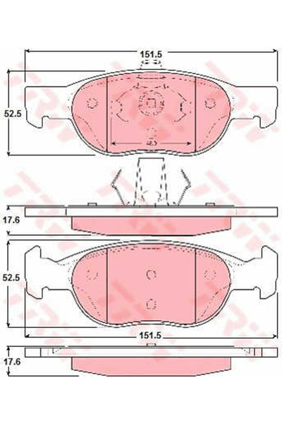 TRW Set plăcuțe de frână, frână cu disc GDB1382