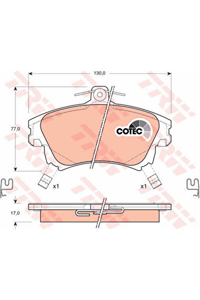 TRW Set Placute Frana,Frana Disc Gdb1313 Mitsubishi Carisma/Carisma Limuzina/...