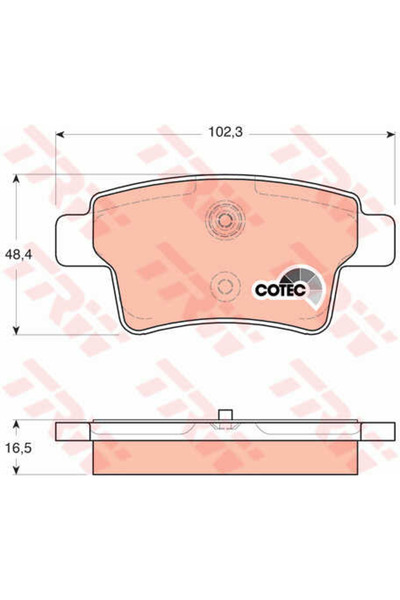 TRW Brake Pad Set, disc brake GDB1692
