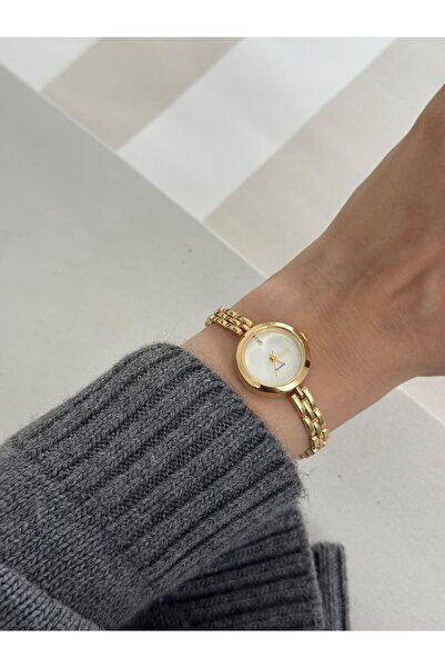 MERW Quincy Model Gold White Color Metal Cord Vintage Series Women Wrist Watch