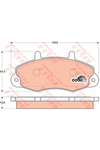 TRW Σετ τακάκια, δισκόφρενα GDB1084
