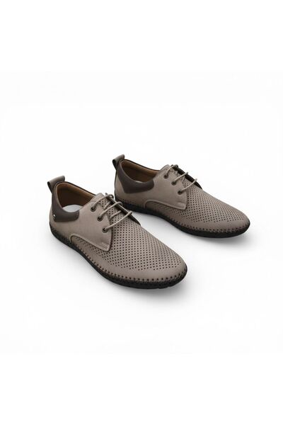 PATRON SHOES حذاء كاجوال للرجال من الجلد الطبيعي بنعل مطاطي
