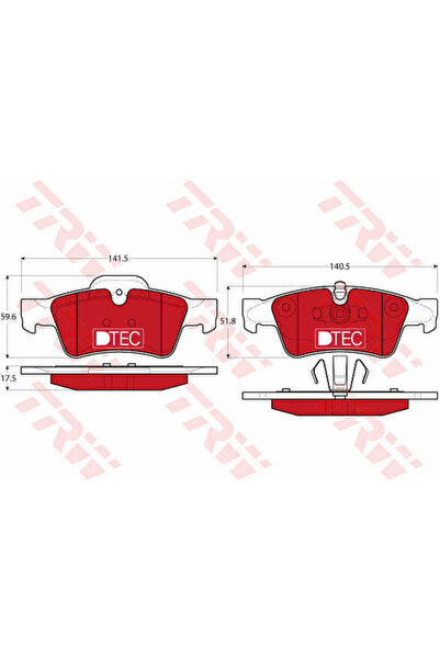 TRW Set plăcuțe de frână, frână cu disc GDB1643DTE