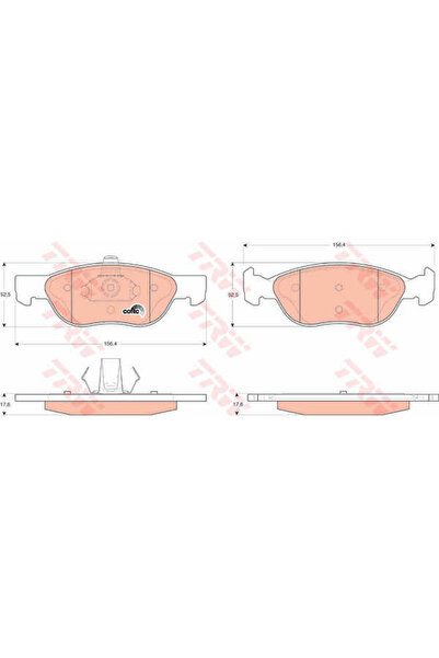 TRW Set Placute Frana,Frana Disc Gdb1487 Fiat Grande Punto/Punto/Punto Caseta...