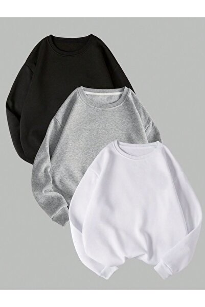 SERAH BUTİK Children's 3-Piece 3-Yarn Sweatshirt