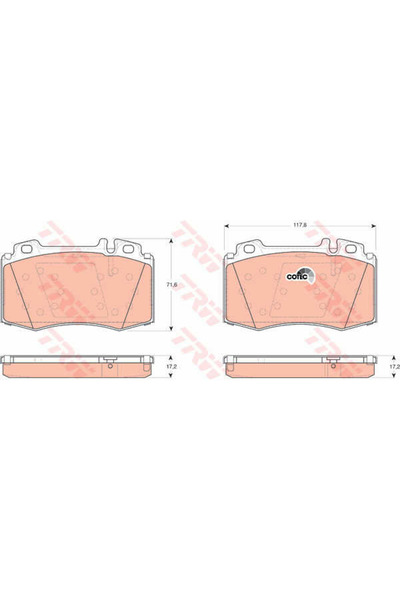 TRW Set plăcuțe de frână, frână cu disc GDB1454