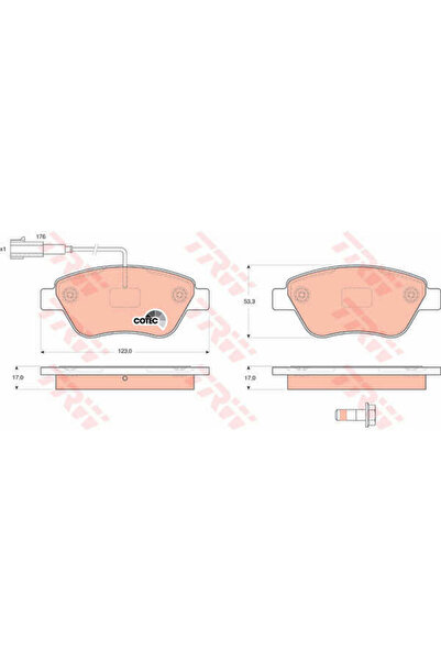 TRW Set plăcuțe de frână, frână cu disc GDB1590