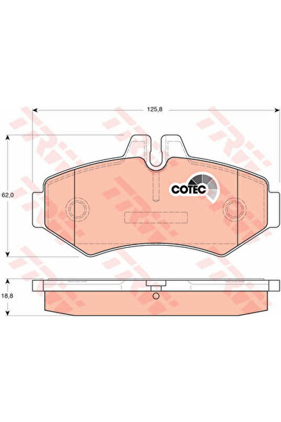 TRW Set plăcuțe de frână, frână cu disc GDB1399