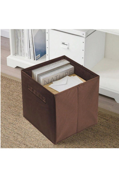 OEM Storage box 28x28x28 cm, textile, waterproof, brown, for home/office