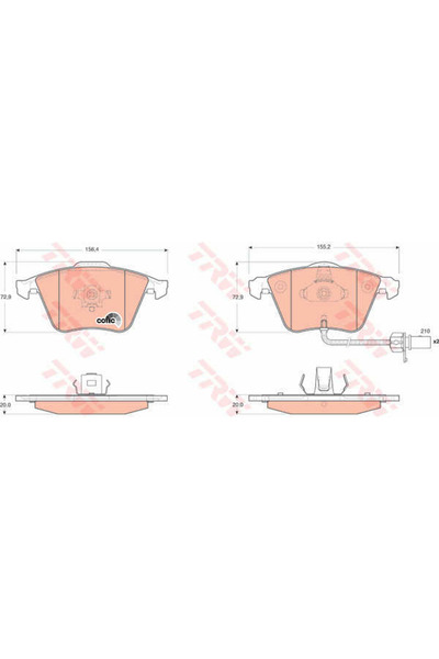 TRW Brake Pad Set, disc brake GDB1659