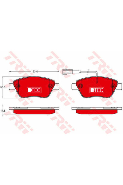 TRW Brake Pad Set, disc brake GDB1654DTE
