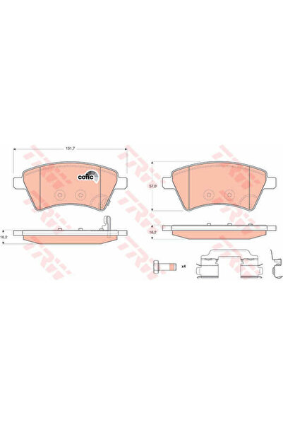 TRW Set plăcuțe de frână, frână cu disc GDB1673