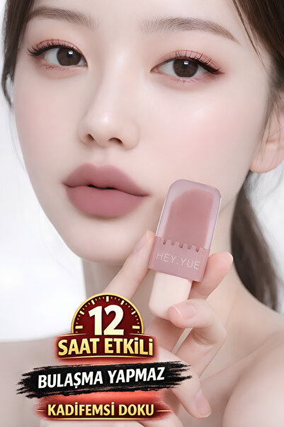 Hey Yue KOREAN Buğulu Dudaklar Serisi, Mat Kadifemsi Doku, Yoğun Pigmentli, T...