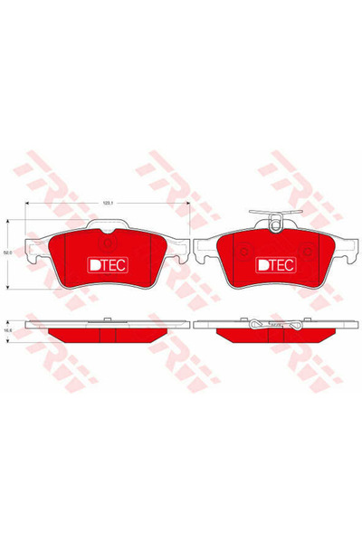 TRW Brake Pad Set, disc brake GDB1621DTE