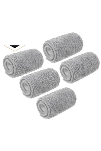 Ruhhy Set of 5 flat mop refills 18797, 33x11.5 cm, microfiber, washable, Velc...
