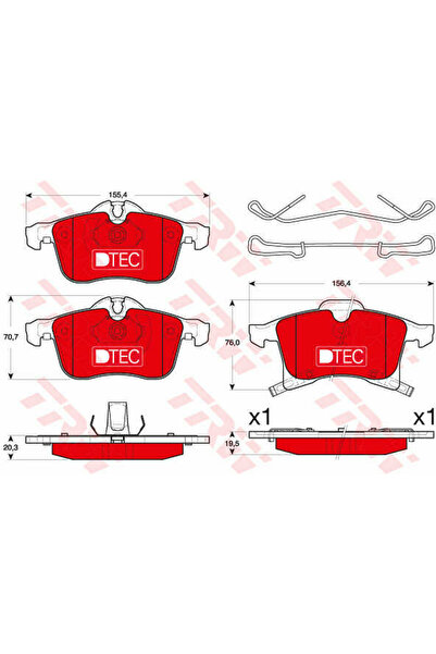TRW Set plăcuțe de frână, frână cu disc GDB1668DTE