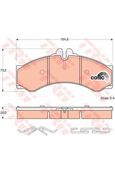 TRW Set plăcuțe de frână, frână cu disc GDB1288