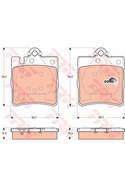 TRW Set plăcuțe de frână, frână cu disc GDB1421