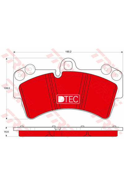 TRW Brake Pad Set, disc brake GDB1548DTE