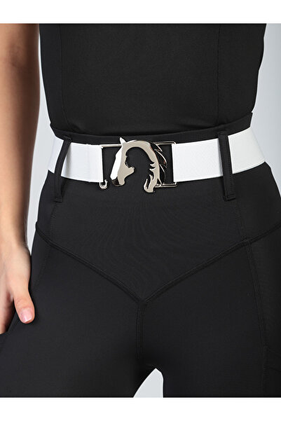 ALPHARİDER Gümüş renk At kız silüetli lastikli kemer