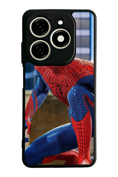 TECNO Spark 20 / 20C Compatible Printed, Matte Black, Soft Silicone, Protecti...