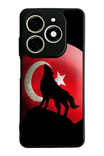 TECNO غطاء متوافق مع Spark 20 / 20C، مطبوع، أسود غير لامع، سيليكون ناعم، واقي...