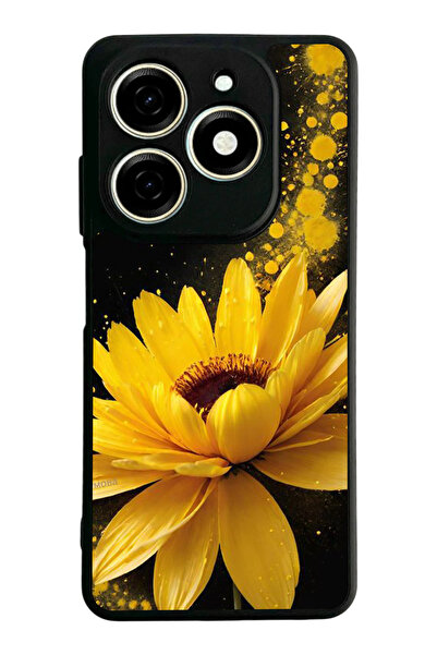 TECNO غطاء متوافق مع Spark 20 / 20C، مطبوع، أسود غير لامع، سيليكون ناعم، واقي...