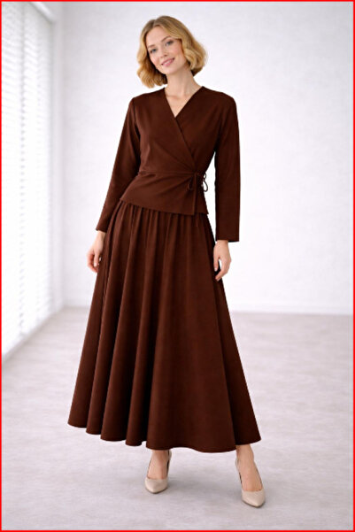 MOODMODA Luna 5 Color Double Breasted Midi Dress