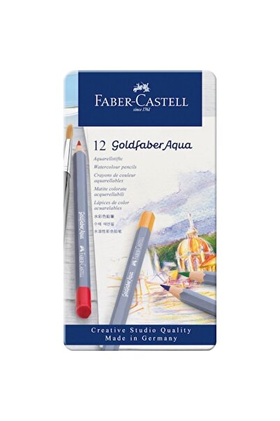 Faber Castell Faber-Castell Aquarelle Colored Pencils, 12 Colors, Goldfaber M...
