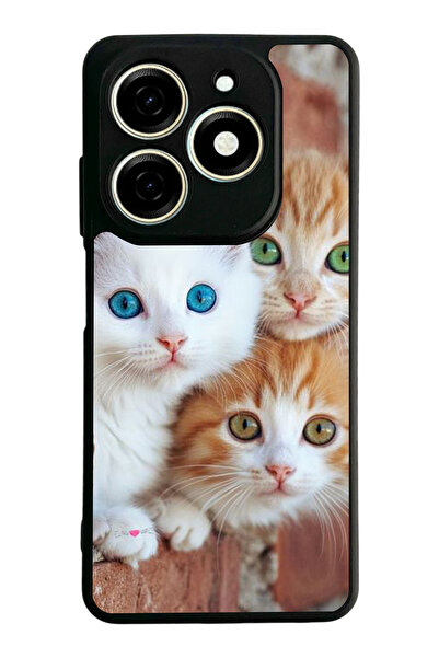 Aksel Kılıf Infinix Smart 8 Pro Compatible Printed, Matte Black, Soft Silicon...