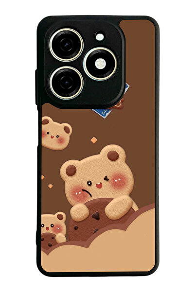 TECNO Spark 20 / 20C Compatible Printed, Matte Black, Soft Silicone, Protecti...